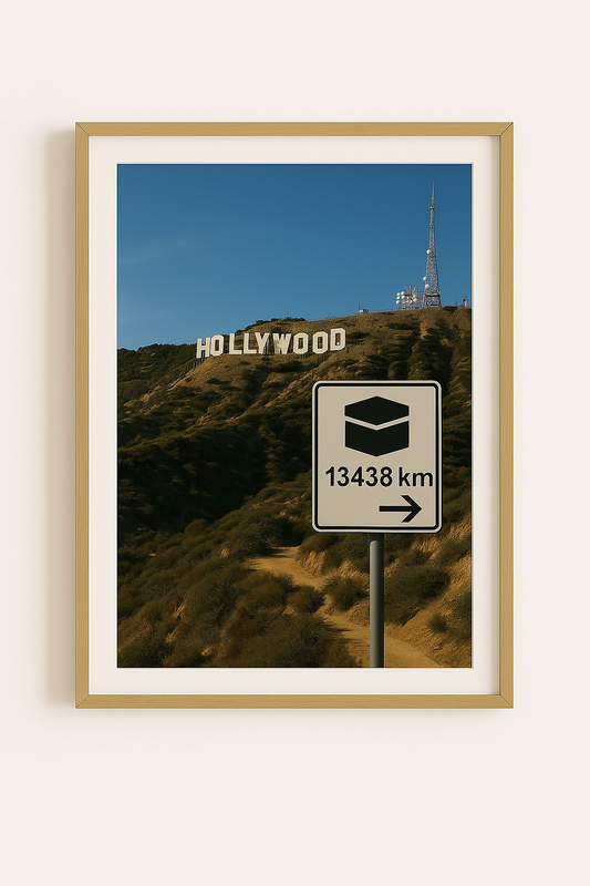 Affiche artistique Les Lettres HOLLYWOOD - Los Angeles