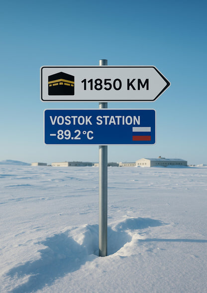 Affiche artistique Station Vostok - Région Antarctique