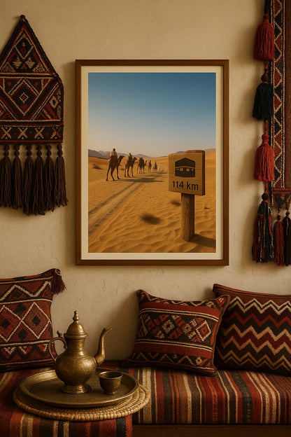 Affiche artistique Caravane bédouine - Désert du Hijaz