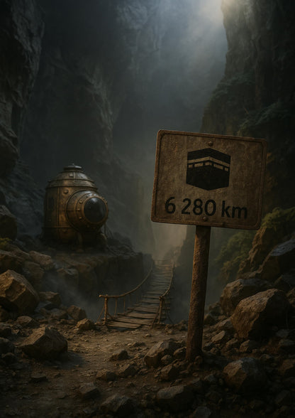 Affiche artistique Centre de la terre - Jules Verne