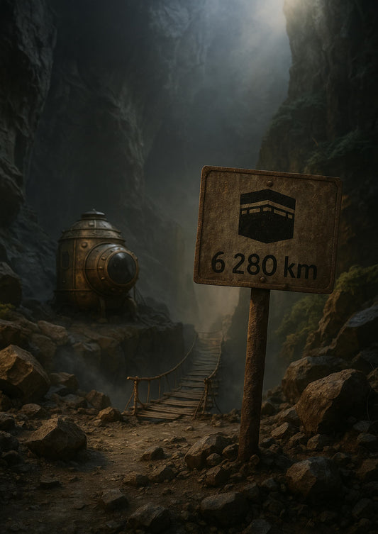 Affiche artistique Centre de la terre - Jules Verne