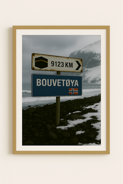Affiche artistique Bouvetøya - Norvège