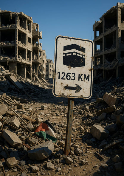 Affiche artistique Ruines à Gaza - Palestine