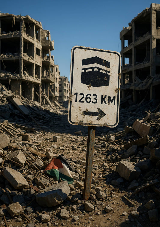 Affiche artistique Ruines à Gaza - Palestine