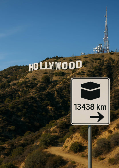 Affiche artistique Les Lettres HOLLYWOOD - Los Angeles