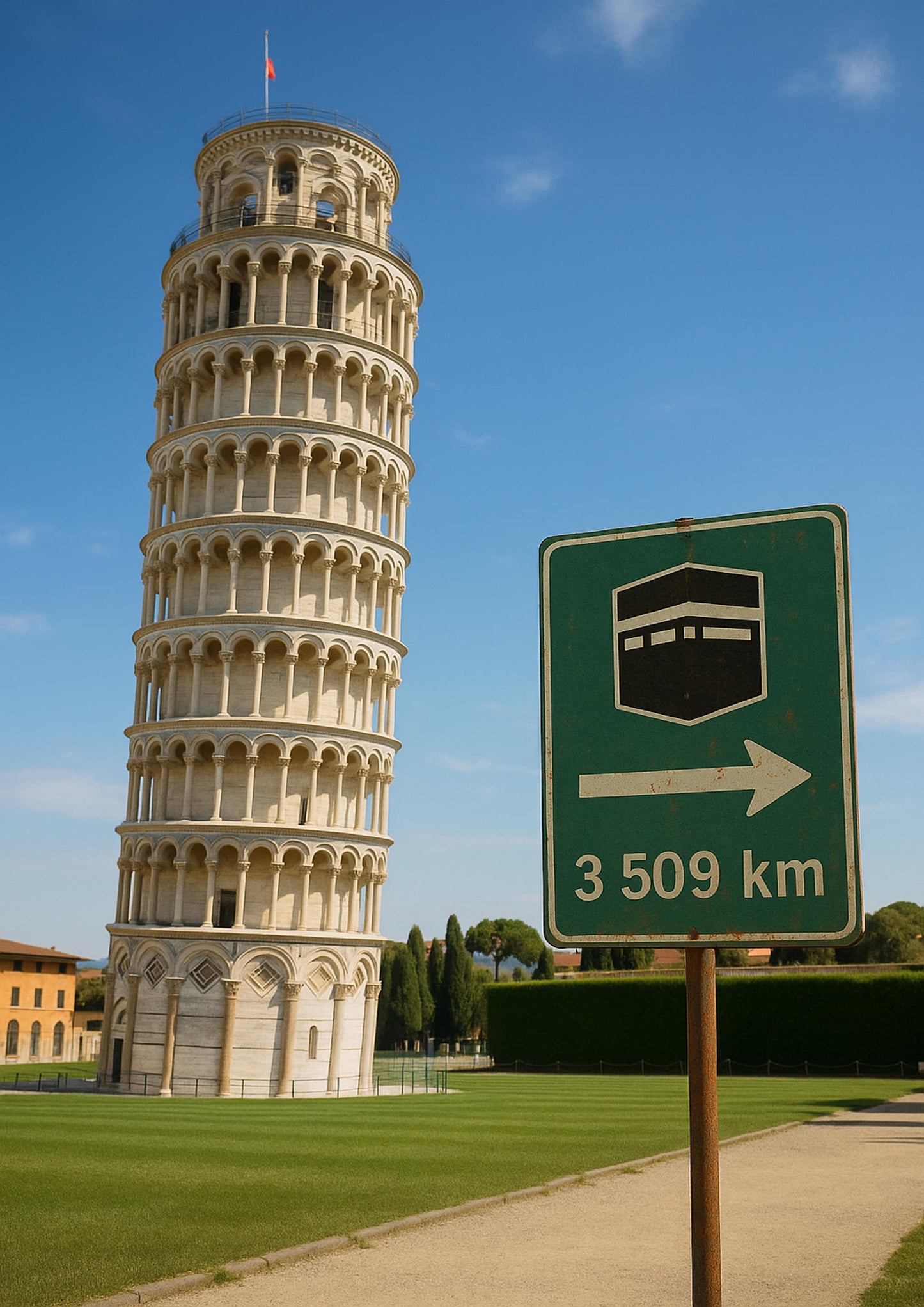Affiche artistique Tour de Pise - Italie