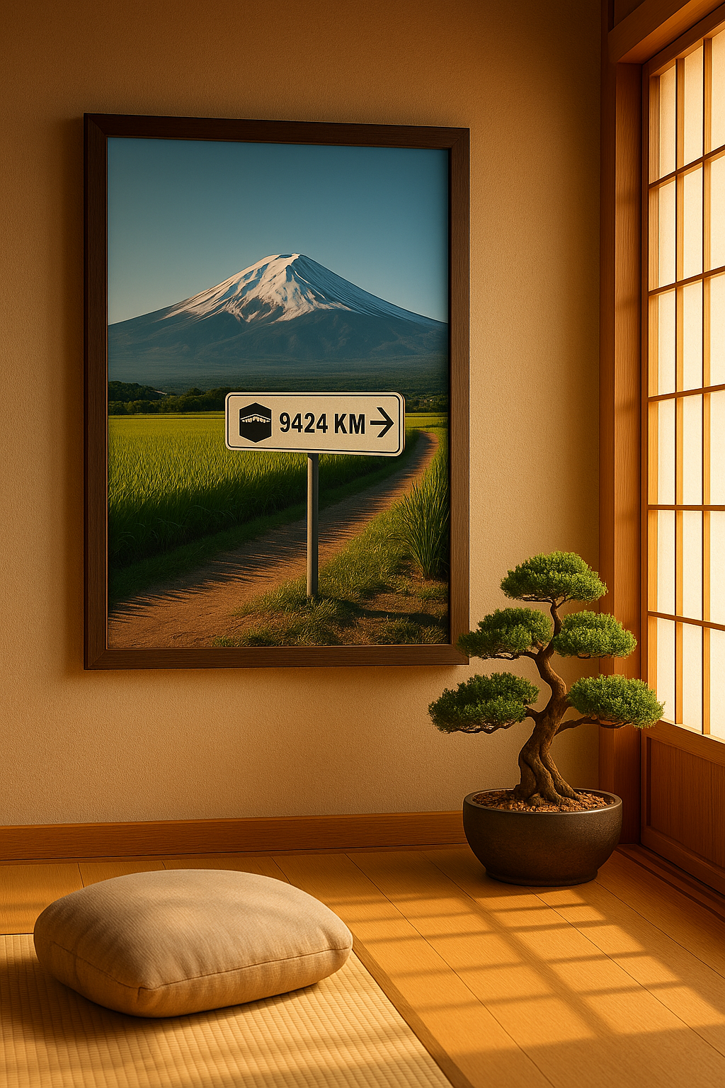 Affiche artistique Mont Fuji - Japon