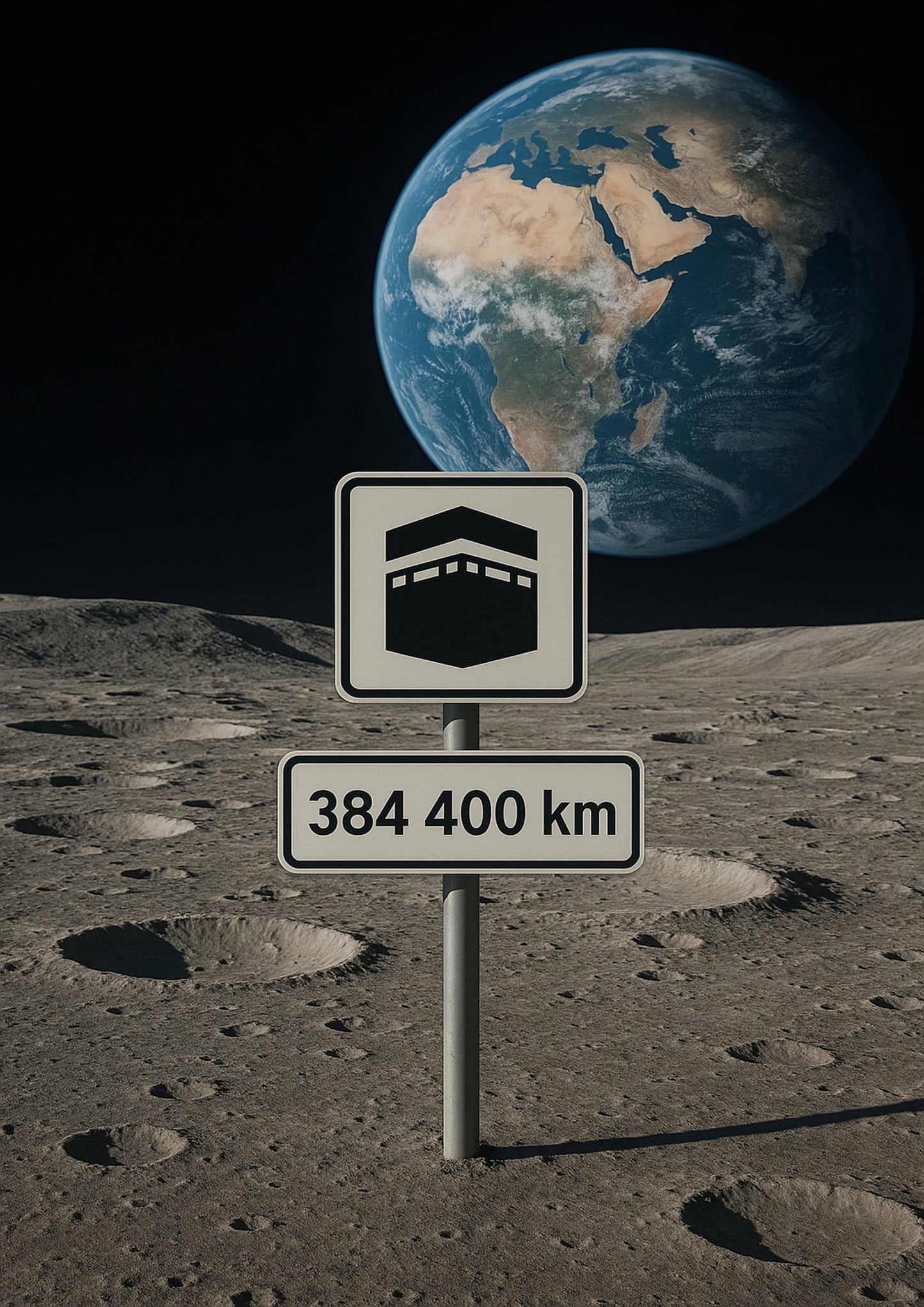 Affiche artistique Terre - Lune