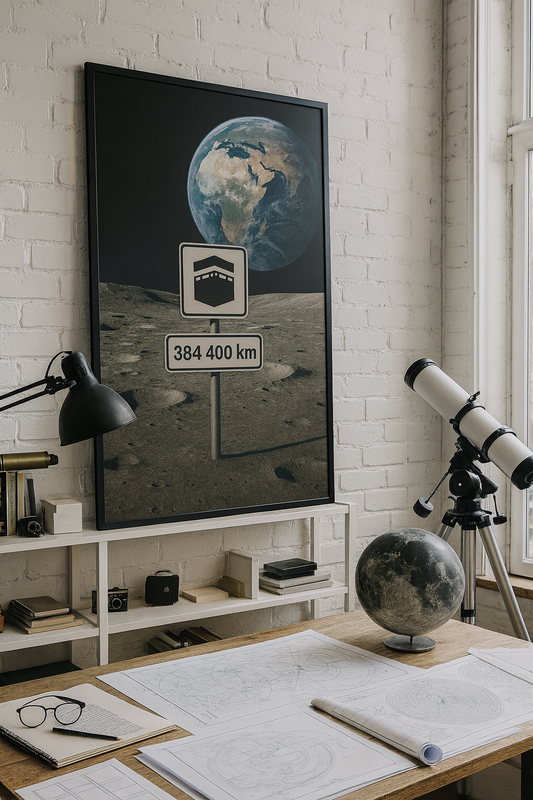 Affiche artistique Terre - Lune