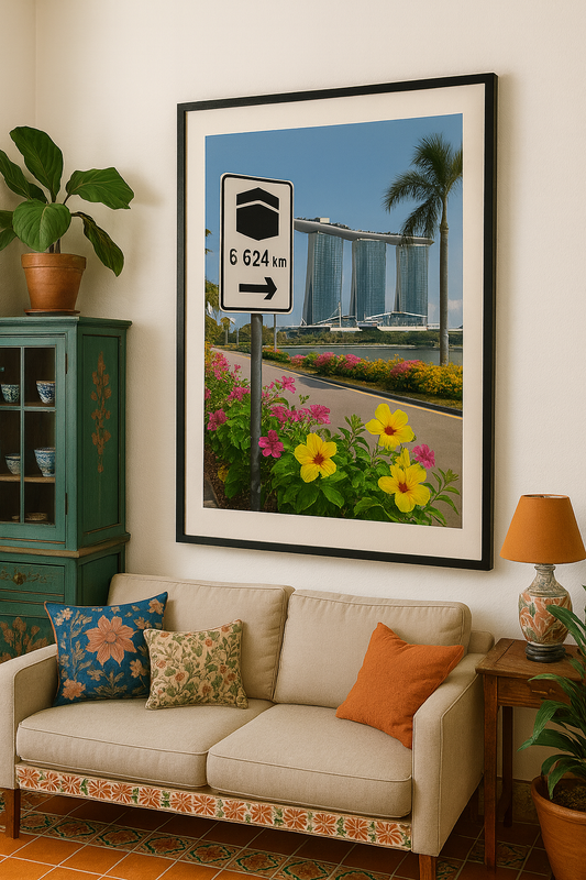 Affiche artistique  Marina Bay Sands - Singapour