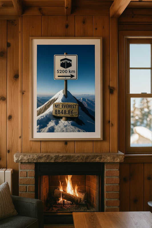 Affiche artistique Mont Everest - Chaîne de l' Himalaya