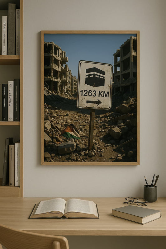 Affiche artistique Ruines à Gaza - Palestine