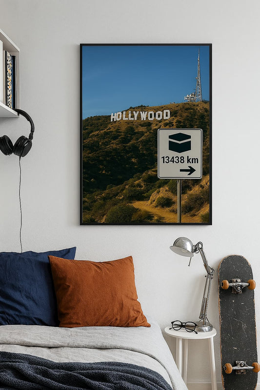 Affiche artistique Les Lettres HOLLYWOOD - Los Angeles