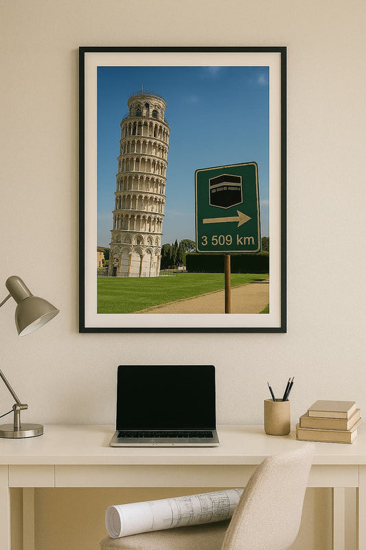 Art poster Leaning Tower of Pisa - Italy
