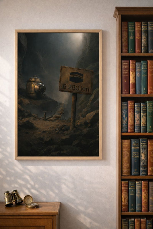 Affiche artistique Centre de la terre - Jules Verne