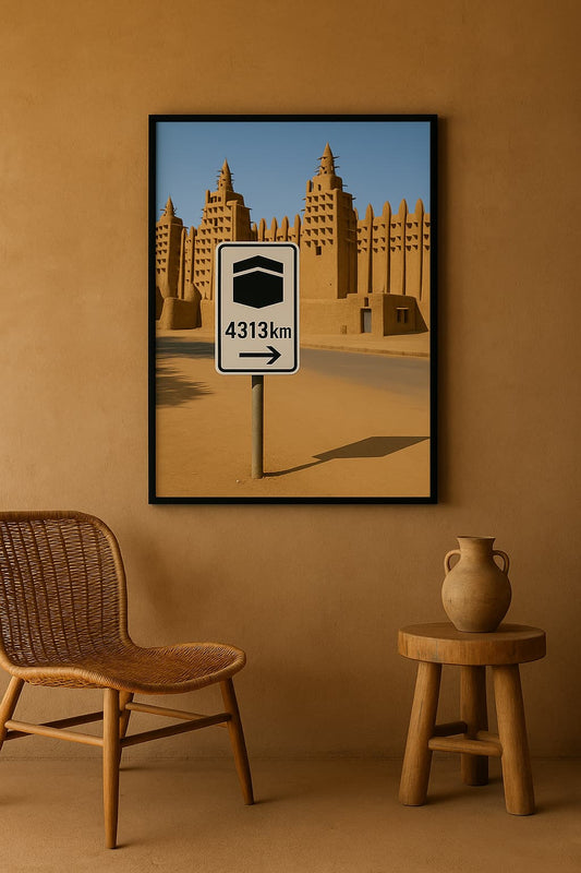 Affiche artistique Grande Mosquée de Djenné - Mali