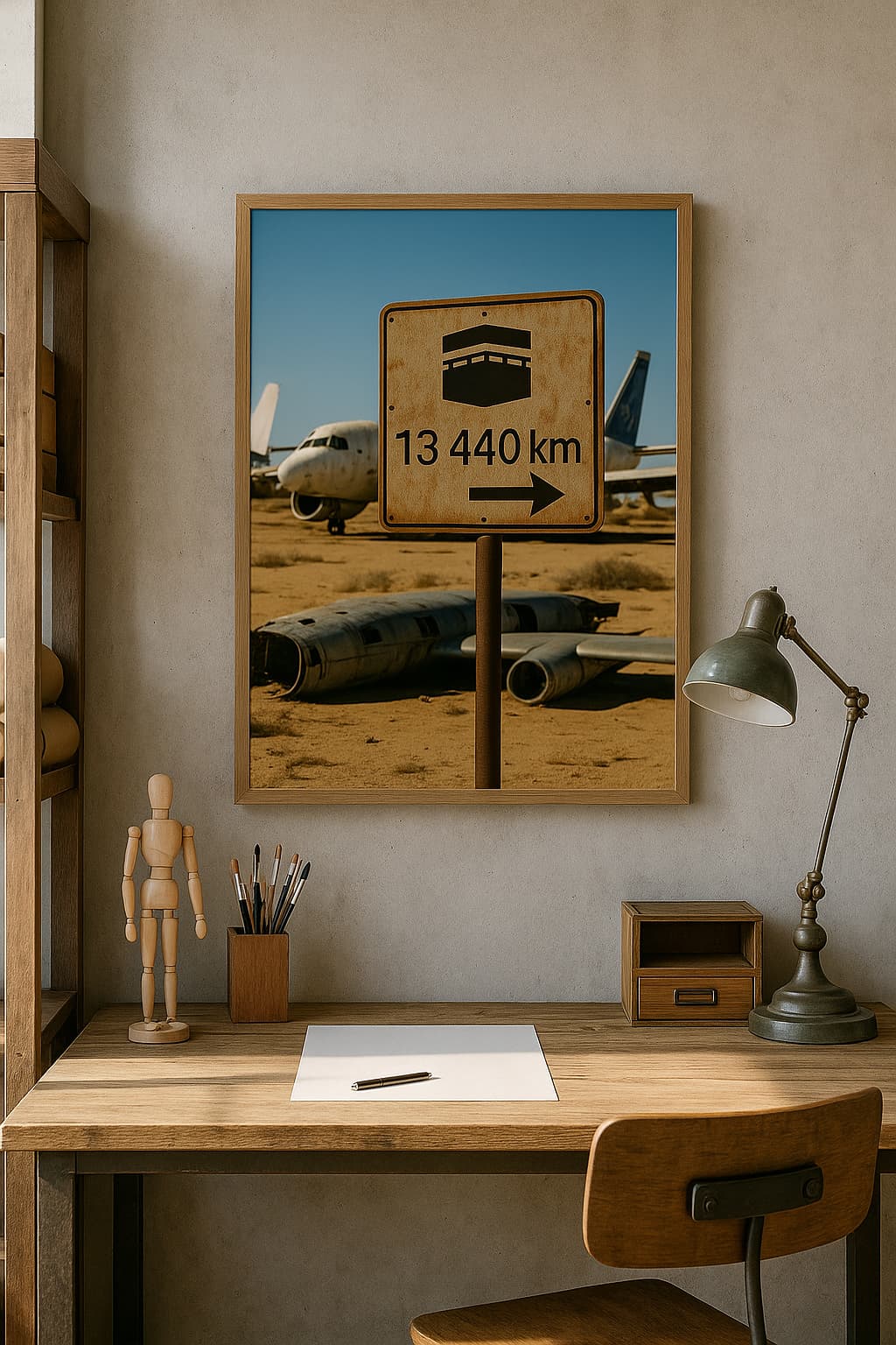 Affiche artistique Zone 51 - Désert du Nevada