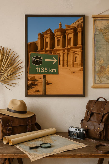 Affiche artistique Monastère Ad-Deir Petra - Jordanie