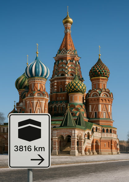 Affiche artistique Cathédrale Saint Basile - Place Rouge - Moscou