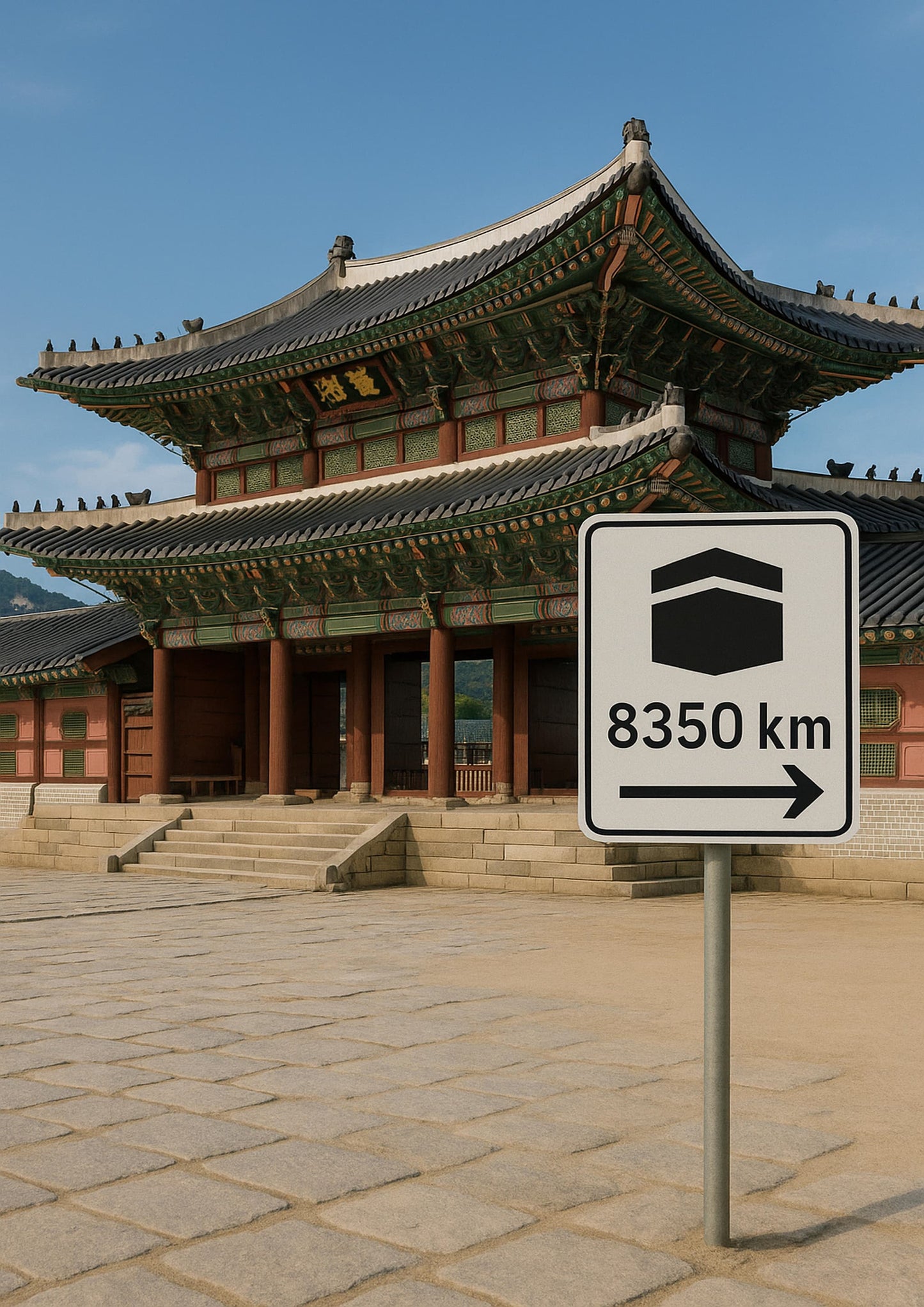 Affiche artistique Palais Gyeongbokgung - Séoul