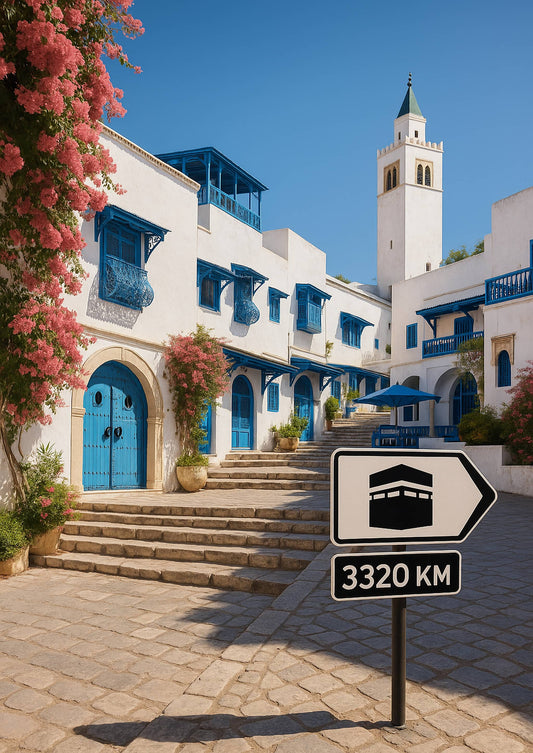 Affiche artistique Sidi Bou Saïd - Tunisie