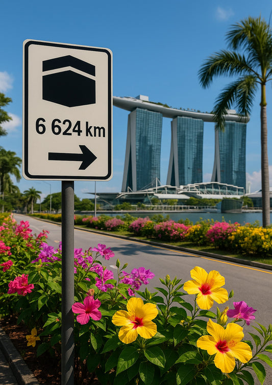 Affiche artistique  Marina Bay Sands - Singapour